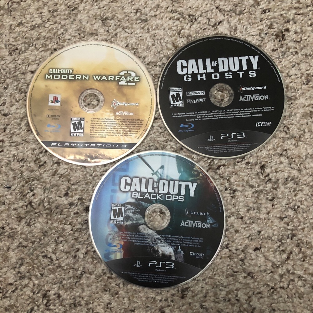 Lot 3 Call of Duty PS3 Games COD Black Ops MW Discs Only Tested
